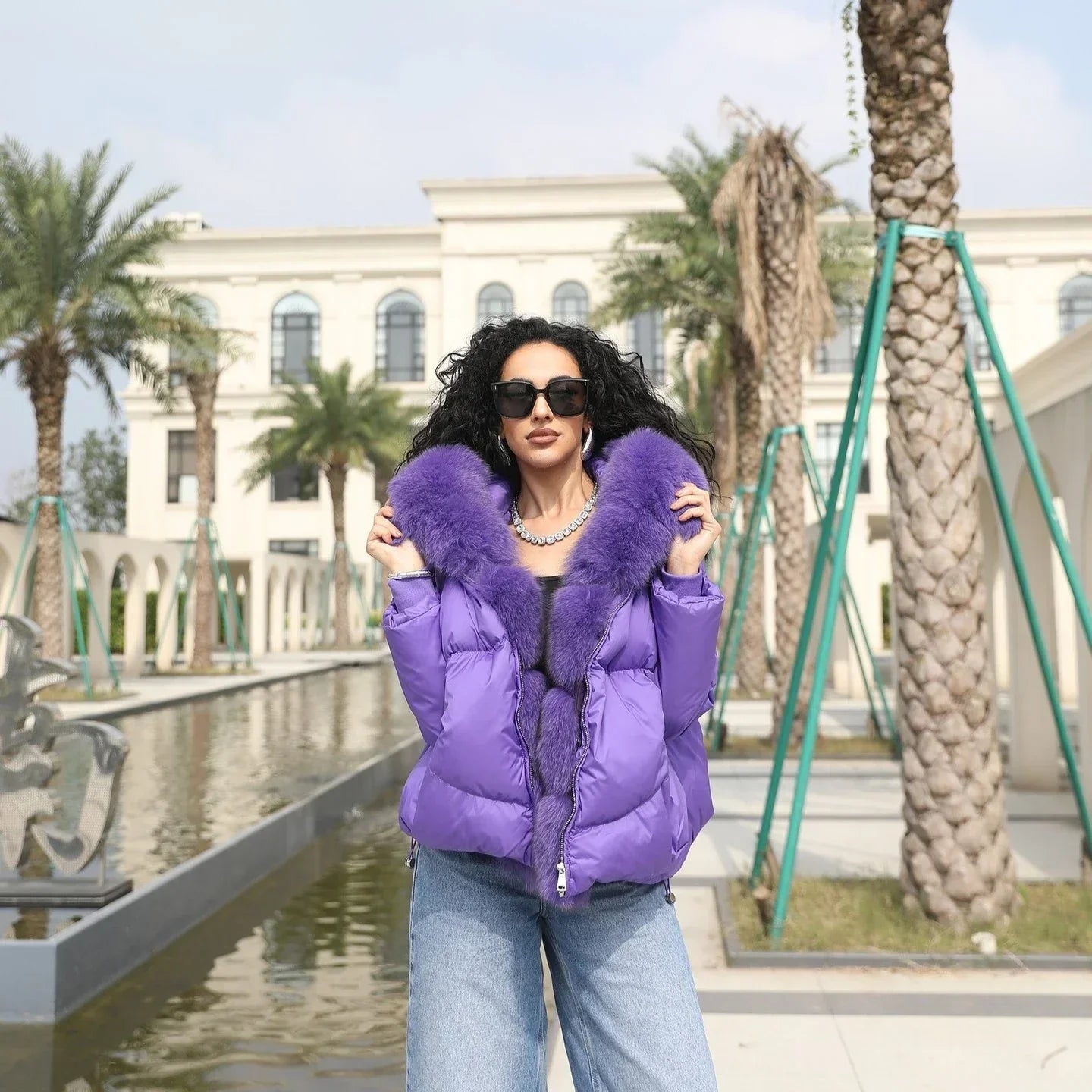 Amethyst Fur Coat - Heat Fit™