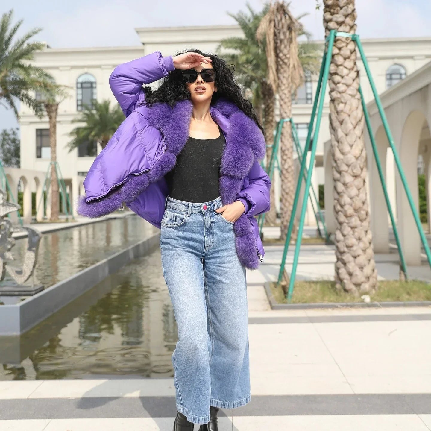 Amethyst Fur Coat - Heat Fit™