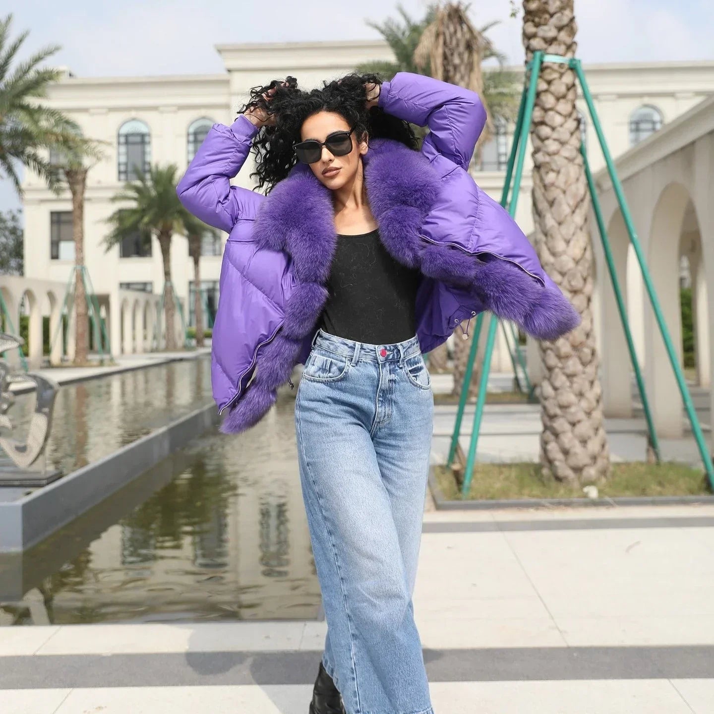 Amethyst Fur Coat - Heat Fit™