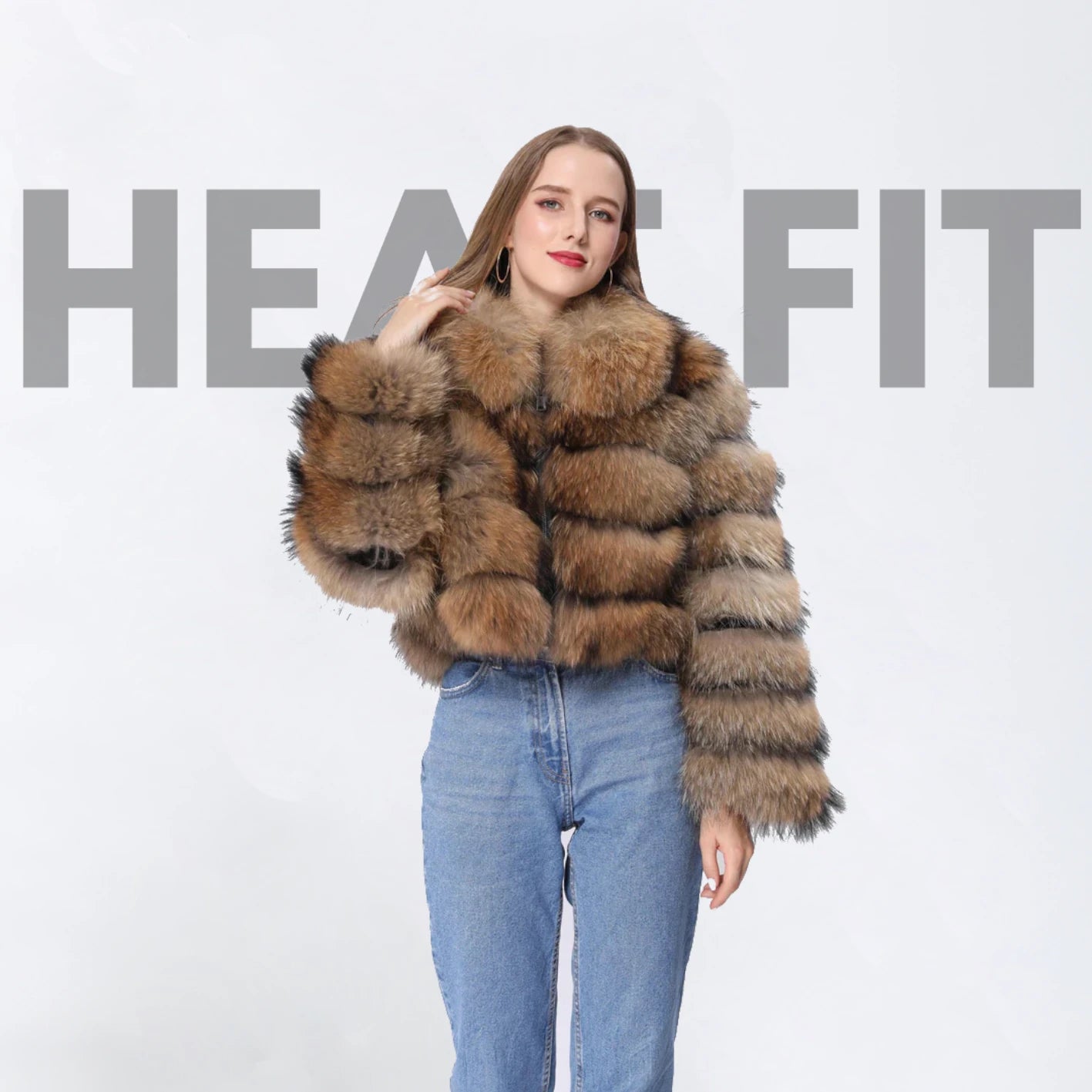 Heatfit™ Raccoon Faux Fur Jacket