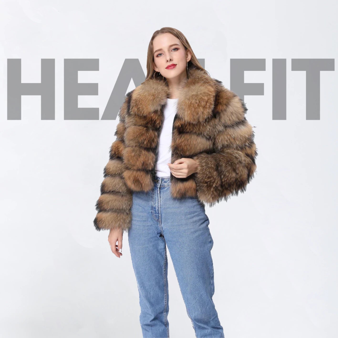 Heatfit™ Raccoon Faux Fur Jacket