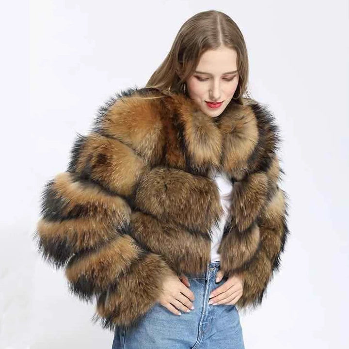 Women's Raccoon Faux Fur Jacket